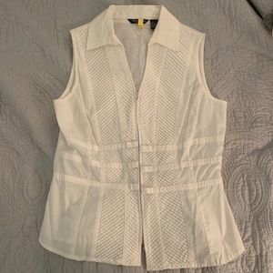 White cotton tank top